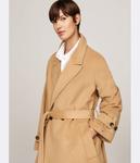 Пальто женское Tommy Hilfiger шерстяное длинное, коричневый - фото