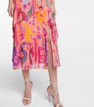 Платье миди из шелка с принтом Etro, розовый - фото 5