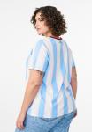 Футболка Zizzi Print T-shirt, Blue Stripe/Light Blue - фото 3
