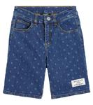 Джинсовые шорты с логотипом Balmain Kids, синий - фото