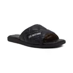 Кожаные тапочки Love Moschino, черный - фото