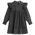 Мини-платье с оборками Ganni, черный - фото