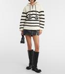 Шерстяное худи в полоску mariner Alanui, белый - фото 2