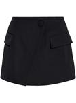 Мини-юбка с карманами-клапанами Balmain, черный - фото