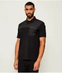 Поло Pe_Panel regular fit Boss Orange, черный - фото