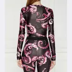 Тонкое подтянутое боди Versace, черный - фото 2