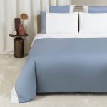 Пододеяльник Frette Colour Block из хлопкового сатина 230x230, голубой - фото 2