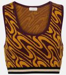 Жаккардовый укороченный топ Dries Van Noten, Auber - фото