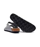 Сандалии женские Birkenstock Аризона с золотыми пряжками, серый - фото 4