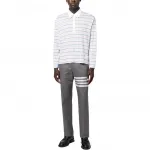 THOM BROWNE Поло мужское белое - фото 2