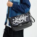 LINING Тканевая наплечная сумка через плечо обычная унисекс черная, Black - фото 5