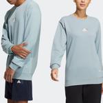 Толстовка унисекс циан Adidas, голубой - фото 2