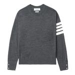 Джемпер с круглым вырезом THOM BROWNE, серый - фото