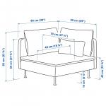 Угловая секция SÖDERHAMN IKEA, цвет gunnared medium grey - фото 7