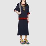 Свитер женский Gucci, темно-синий / бордовый - фото 2