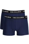 Мужские боксеры Trussardi хлопковые с логотипом 2 шт, синий - фото