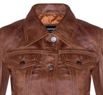 Кожаная джинсовая куртка Trucker-Anderlecht Infinity Leather, коричневый - фото 4