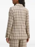 Клетчатый двубортный пиджак Hoss Intropia, нейтральный - фото 2