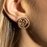 Серьги с двойным кольцом и декором TORY BURCH - фото 5