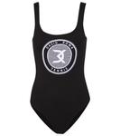 Боди из хлопка с логотипом David Koma, черный - фото