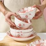 Ceramics Набор керамической посуды Underglaze Painted Strawberry Rabbit, 6 предметов для двоих - фото 8