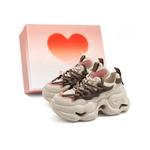 Safiya Массивные кроссовки на платформе 7 см Женские, Молочный улун/Кофе - фото