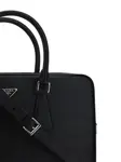 Портфель с логотипом Prada, черный - фото 4