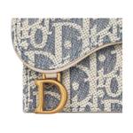 DIOR Кошелек для карт из кожи Saddle Cow Regular Women's Blue - фото 5