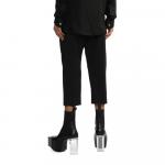 Укороченные брюки из шерсти RICK OWENS, черный - фото 5