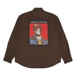 Рабочая рубашка Supreme American Psycho, коричневая - фото 2
