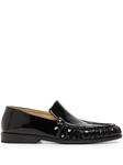 Marsèll лакированные лоферы с круглым носком, черный - фото