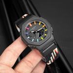 Часы Casio G-Shock Analog-Digital 2100 Series, арт. GA-2100-1A1, радужно-черный - фото 3