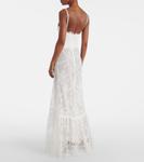 Платье из хлопкового кружева Elie Saab, белый - фото 3