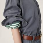 Рубашка из шамбре MIU MIU, серый - фото 5