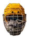 BAUER Индивидуальный золотой и серебряный хоккейный шлем RE-AKT 150 для детей, подростков и взрослых, желтый, размер M с визором - фото 3