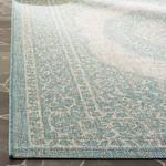 Ковер SAFAVIEH, 275 x 366 см, Courtyard Collection Light Grey/Black CY8751 для дома и улицы, водонепроницаемый, легко чистится, для патио, заднего двора, прихожей - фото 4