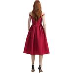 Платье миди с бантом Self-portrait, Бордовое - фото 6