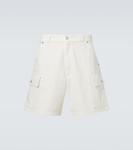 Джинсовые шорты карго Prada, белый - фото