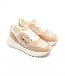 Кожаные кроссовки Gem 07 Pinko, бежевый - фото 3