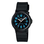 Часы CASIO Waterproof Quartz Mens Black Analog, черный - фото