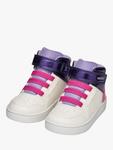 Baby Eclyper Metallic Colour Block Trainers Geox, White/Lavender - фото 3
