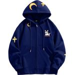 Толстовка с принтом унисекс UNthemed, синий - фото