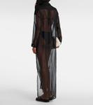 Платье-рубашка из сетки Mika Jade Swim, черный - фото 3