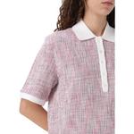 Поло с воротником твид мини-платье THOM BROWNE, мультиколор - фото 5