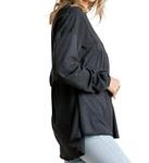 Серая бэбидолл топ с буфами на рукавах Umgee, серый - фото 2