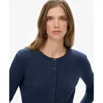 Кардиган Superdry Micro Cable, синий - фото 4