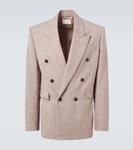 Шерстяной пиджак Saint Laurent, Beige Taupe - фото