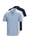 Рубашка поло 3 PACK BASIC Jack & Jones, цвет Mottled Light Blue - фото 5