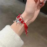 Ремешок Apple Совместимость Металлический 49мм Akkerds, Серебристый Красный, Колокольчик Благословения - фото 9