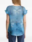 Блузка с абстрактным рисунком Sandro Ferrone, синий - фото 2
